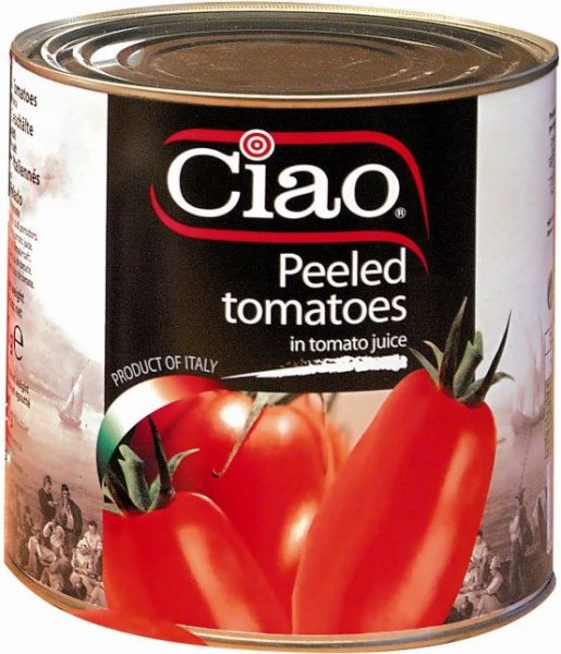 Photo1: Halal Tomato Whole Ciao 2500g / ホールトマト缶 (1)