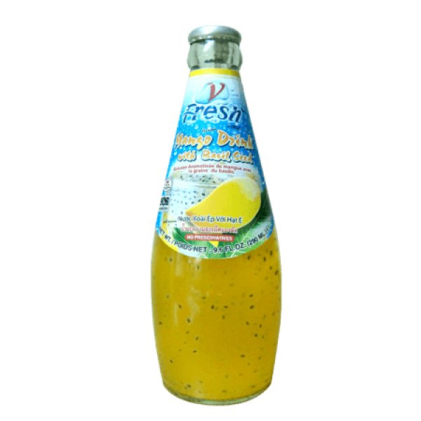 Photo1: Basil Seed Drink With Mango V Fresh 290ml / バジルシードジュース　マンゴー (1)