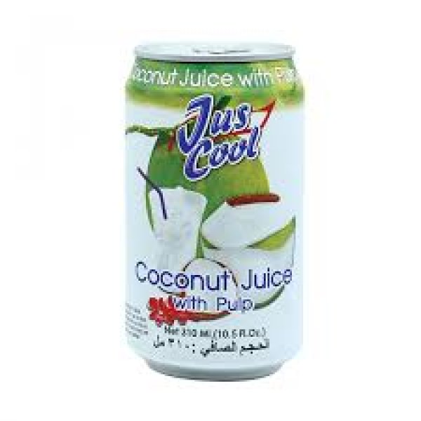 Photo1: Coconut Juice with pulp Jus Cool 310ml/ココナッツジュース（果肉入り） (1)
