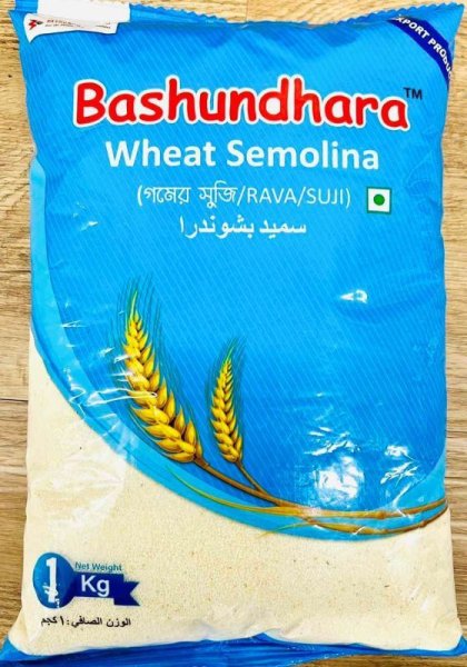 Photo1: SUJI BASHUNDHARA OR (ANY AVAILABLE BRAND) 1.0Kg / スジ（セモリナ粉） (1)