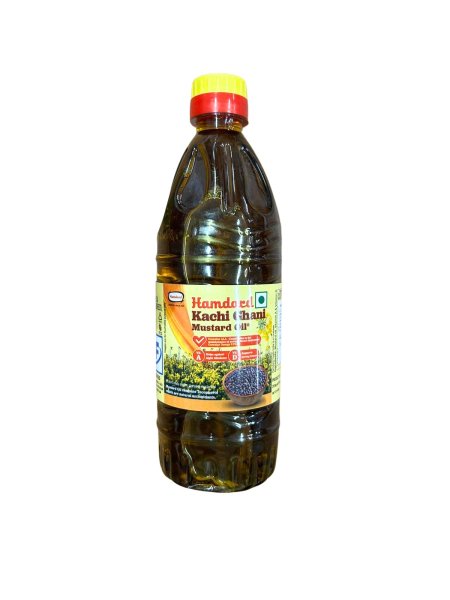 Photo1: MUSTARD OIL KACHI GHANI 500ml / マスタード油 KACHI GHANI 500mL (1)