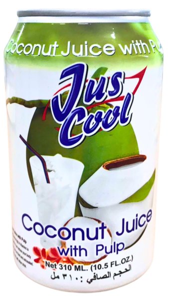 Photo1: Coconut Juice with pulp Jus Cool 310ml/ココナッツジュース（果肉入り） (1)