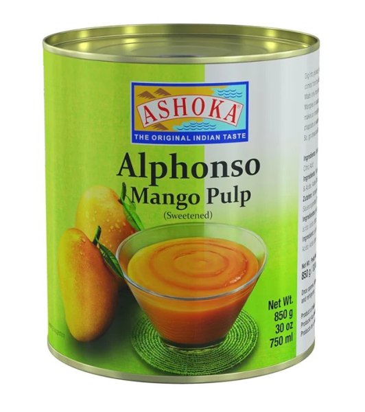 Photo1: MANGO PULP 850g ASHOKA/マンゴーパルプ 850g ASHOKA (1)