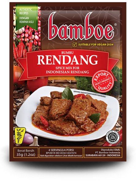Photo1: BAMBOE RENDANG CURRY 35g / バンブー ルンダンの素 35g (1)