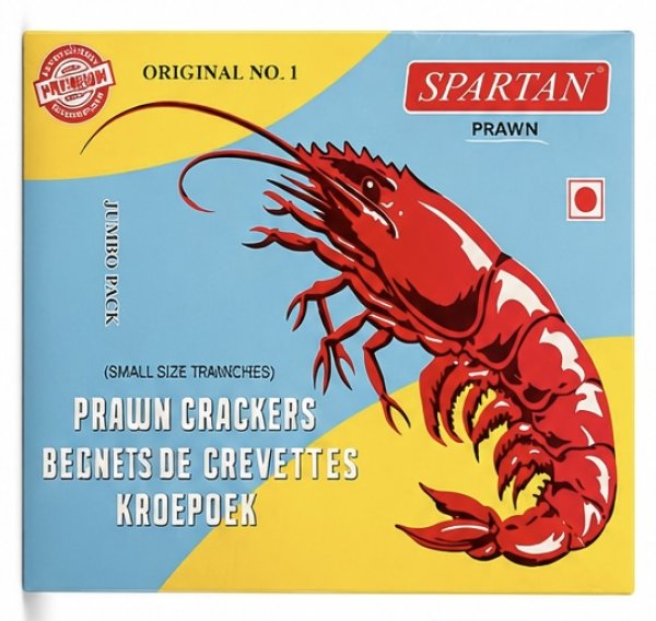 Photo1: SPARTAN PRAWN CRACKERS 100g/スパルタン えびせんべい 100g (1)