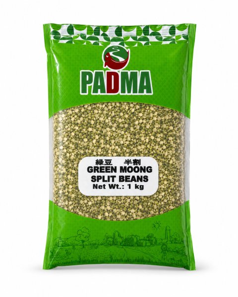 Photo1: Moong Chilka Splits(Green gram) 1kg / 緑豆半割 (1)