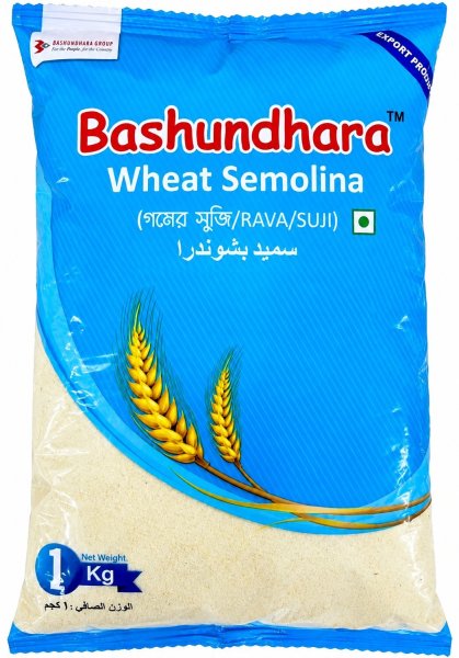 Photo1: SUJI BASHUNDHARA OR (ANY AVAILABLE BRAND) 1.0Kg / スジ（セモリナ粉） (1)