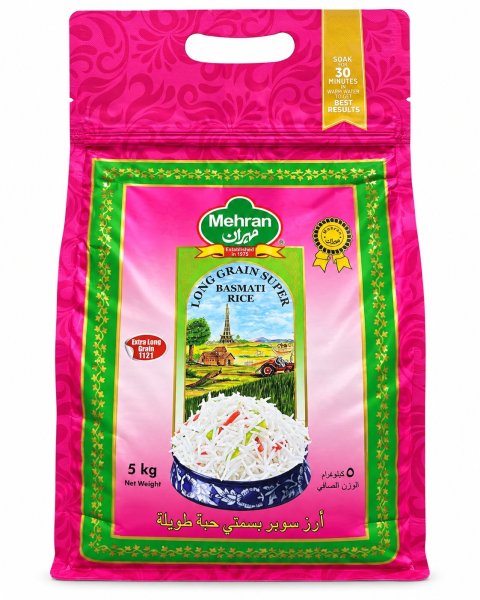 Photo1: Basmoti Rice Long Grain Mehran 5kg / バスマティライス　ロング (1)